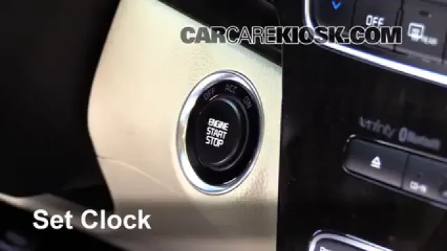 2014 Kia Cadenza Premium 3.3L V6 Reloj Fijar hora de reloj
